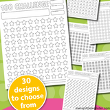 printable 100 challenge tracker