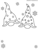 Christmas gnome handprint - Christmas handprint printable