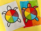 turtle color wheel printable