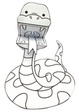 rainforest animal puppet craft - snake craft