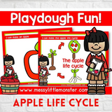 apple life cycle playdough mat