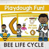 bee life cycle playdough mat