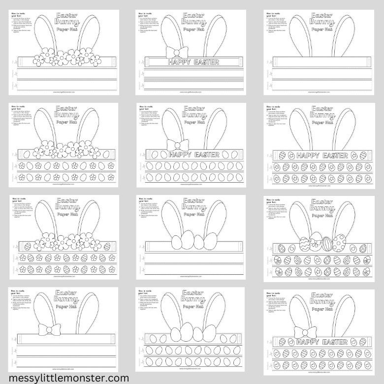 Bunny Ears Template Messy Little Monster Shop