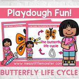 butterfly life cycle playdough mat