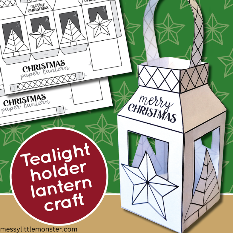 Christmas Lantern Papercraft – Messy Little Monster Shop christmas-lantern-papercraft-messy-little-monster-shop