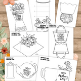folding Mothers day cards to color