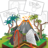 volcano diorama