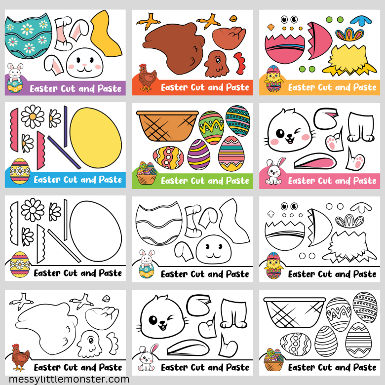 Easter Craft Printable Messy Little Monster Shop