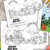 printable easter gift box template