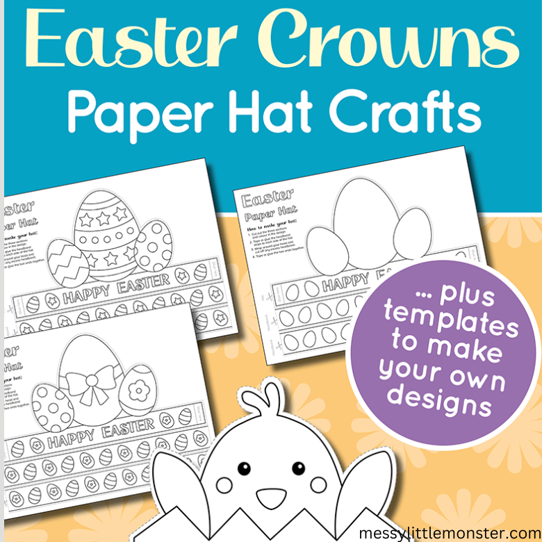 Easter Hat Template Messy Little Monster Shop