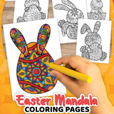Easter mandala coloring pages