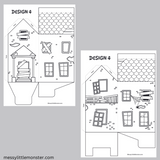 Halloween paper houses