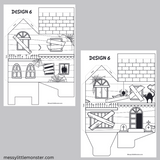 Halloween paper house craft