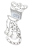 rainforest animal puppet craft - leopard craft