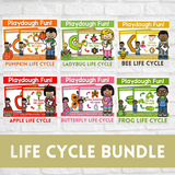printable life cycle playdough mats