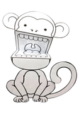 rainforest animal puppet craft - monkey craft