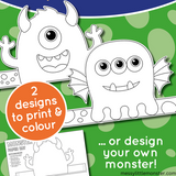 monster hat - printable hat template