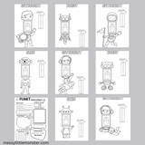 outer space craft finger puppet printables