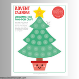 pom pom christmas tree advent calendar Christmas countdown