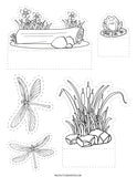 pond habitat diorama printables