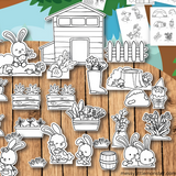 printable rabbit garden craft