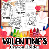 printable Valentines crayon holder