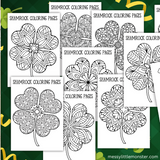 shamrock coloring pages