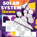 solar system diorama