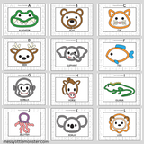 zoo alphabet playdough mats