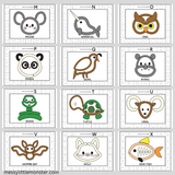 zoo animal playdough mats