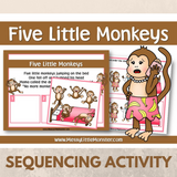 Five Little Monkeys - Nursery Rhyme Sequencing Activity