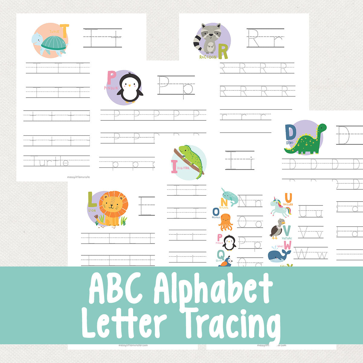 Alphabet Tracing Book – Messy Little Monster Shop