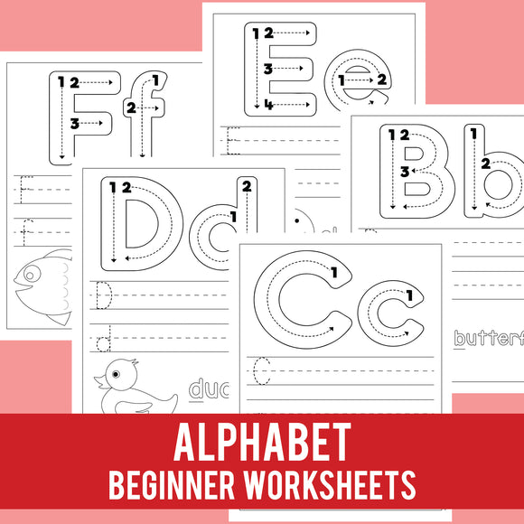 Alphabet Beginner Worksheets