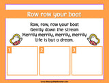 Row Row Your Boat - Nursery Rhyme Sequencing Activity