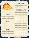 Dinosaur Information Printables