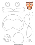 printable fall animal crafts - owl
