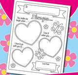 I love you because printable