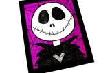 Christmas skeleton coloring page.