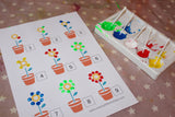 Spring Counting Finger Painting Number Activity