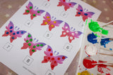 Spring Counting Finger Painting Number Activity
