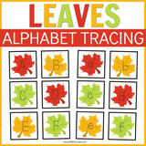 Leaves Alphabet Tracing Cards