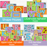 alphabet, number and shape playdough mats