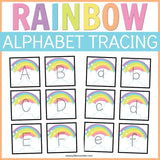 Rainbow Alphabet Tracing Cards