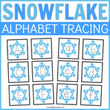 Snowflake Alphabet Tracing Cards