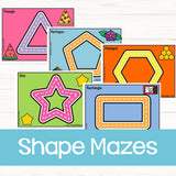 alphabet, number and shape playdough mats