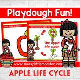 apple life cycle playdough mats