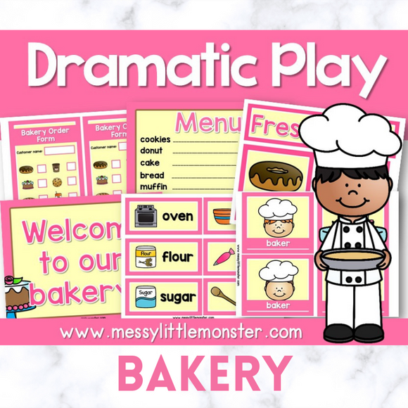 bakery dramatic play printables 
