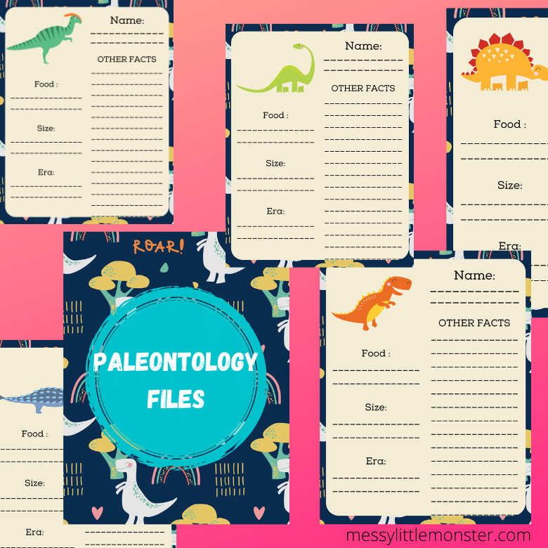 Dinosaur Information Printables – Messy Little Monster Shop