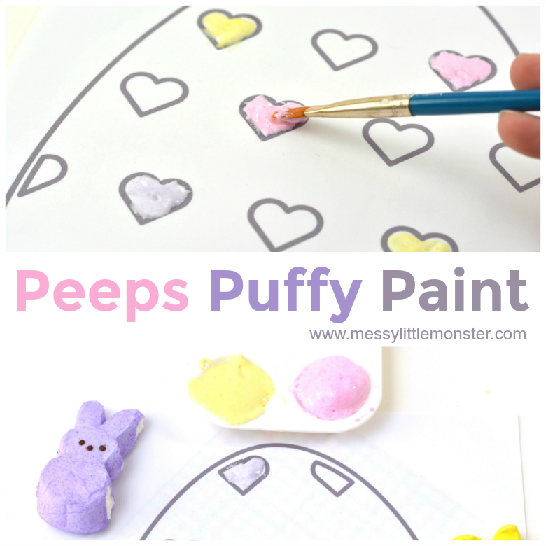Mini Monets and Mommies: Marshmallow Peep Puffy Paint Kids' Art