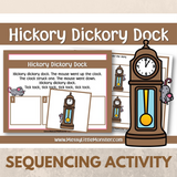 Hickory Dickory Dock - Nursery Rhyme Sequencing Activity
